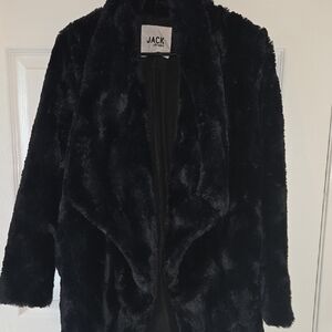 Jack by BB Dakota Women's Plush Black Teddy Jacket